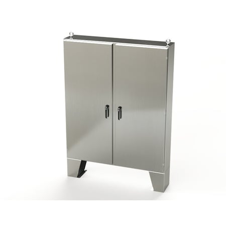 Saginaw Control & Engineering 3 Point Latch with Padlock/Keylock Handle Electrical Enclosures, 72 in H, 12 in D, 60 in W SCE-72EL6012SS6LPPL